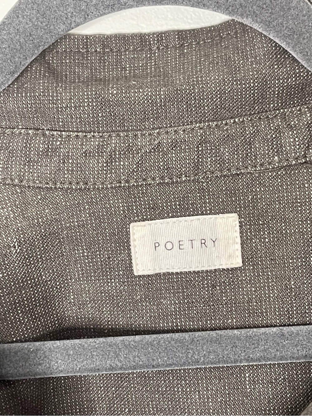 Poetry NWT Hemp Organic Cotton Long Sleeve Dress Olive Green Size US 14 - Picture 2 of 8